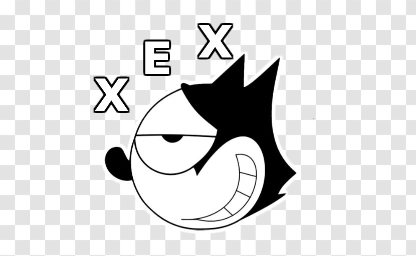 Felix The Cat Clip Art Black And White Cartoon - Small To Medium Sized Cats Transparent PNG