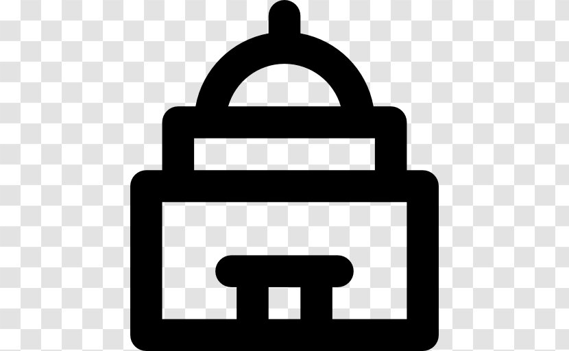 Padlock White Line Brand Clip Art - Black And Transparent PNG