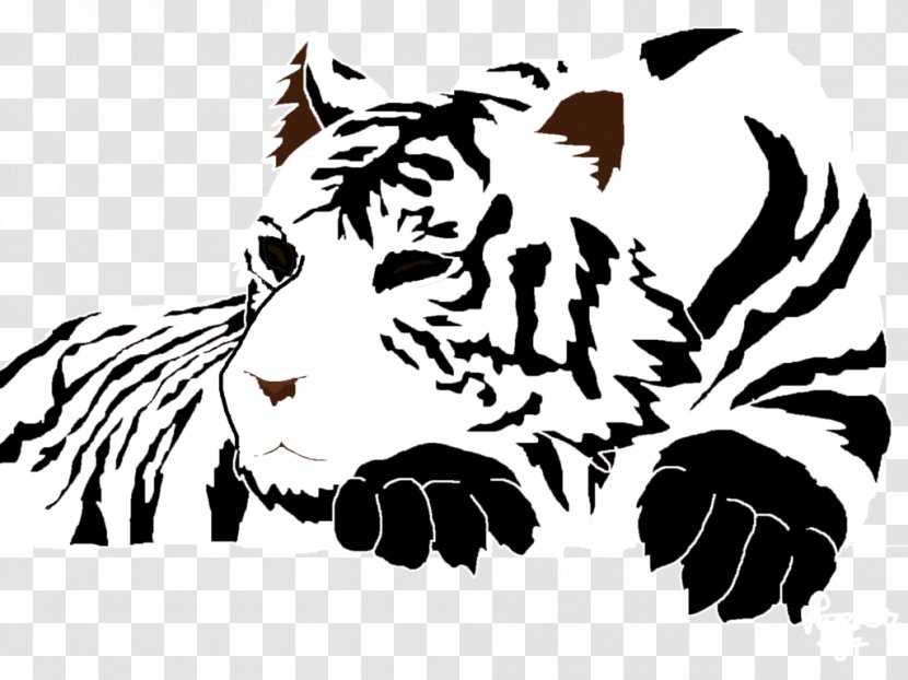 Cat Tiger Mammal Carnivora Whiskers - White Transparent PNG