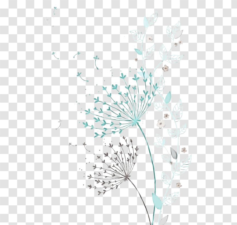 Plant Leaf Flower Line Dandelion - Stem Wildflower Transparent PNG