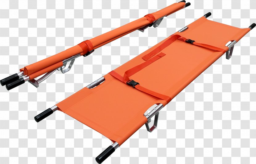 Scoop Stretcher Spinal Board Hospital Medical Equipment - Vertebral Column - Orange Transparent PNG