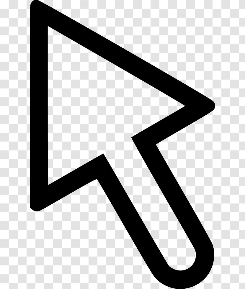 Computer Mouse Pointer Arrow Directory - Black And White Transparent PNG