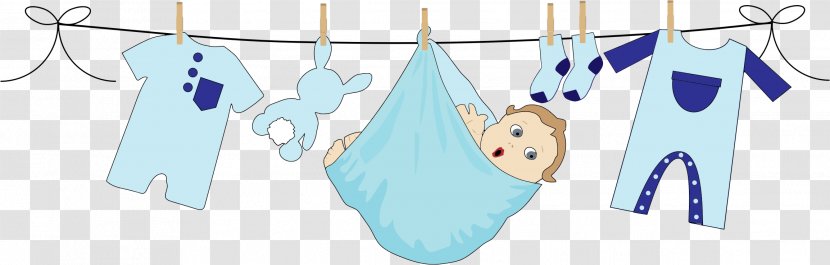 Children's Clothing Infant Clothes Line Baby Shower - Silhouette - Boys Transparent PNG