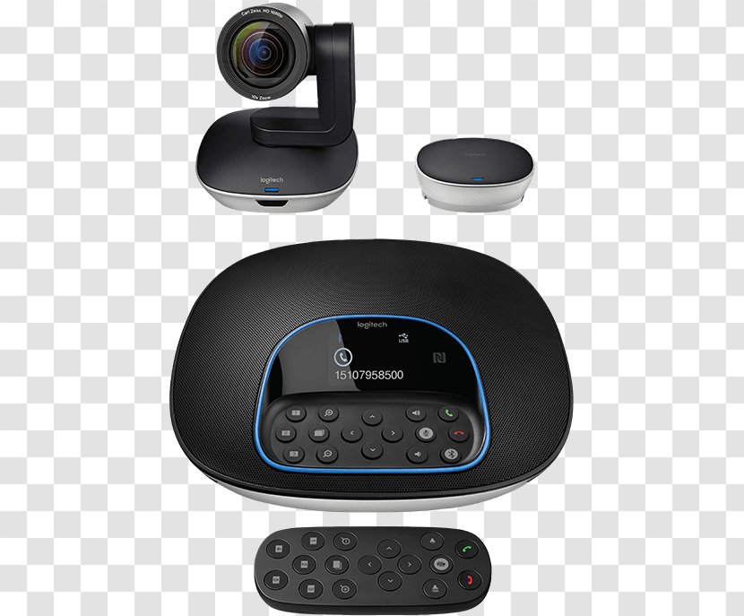 Microphone Logitech Webcam Conferenccam GROUP Grupo Logi Bundle 960-001054 Group Hd Video And Audio Conferencing System - Output Device - Kit VideotelephonyMicrophone Transparent PNG