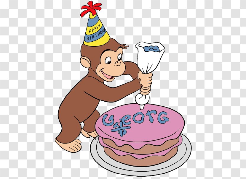 Curious George Birthday Cake Decorating Clip Art - Cliparts Transparent PNG