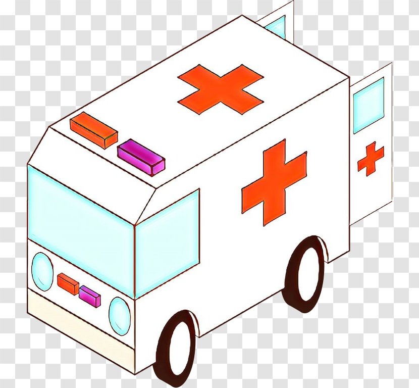 Motor Vehicle Mode Of Transport Clip Art Ambulance Emergency - Cartoon Transparent PNG