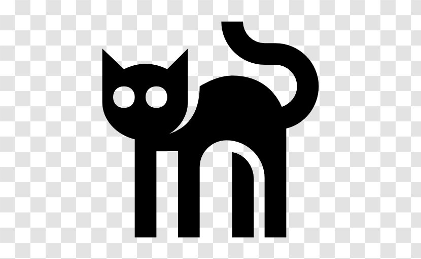 Black Cat Symbol - Whiskers Transparent PNG