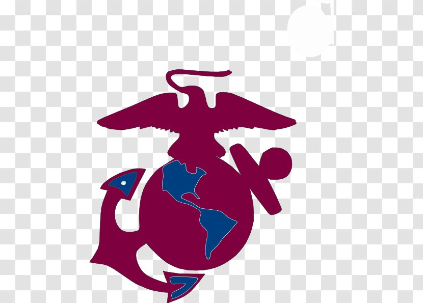 Clip Art United States Marine Corps Eagle, Globe, And Anchor Logo Marines - Birthday - Burgundy Vector Transparent PNG