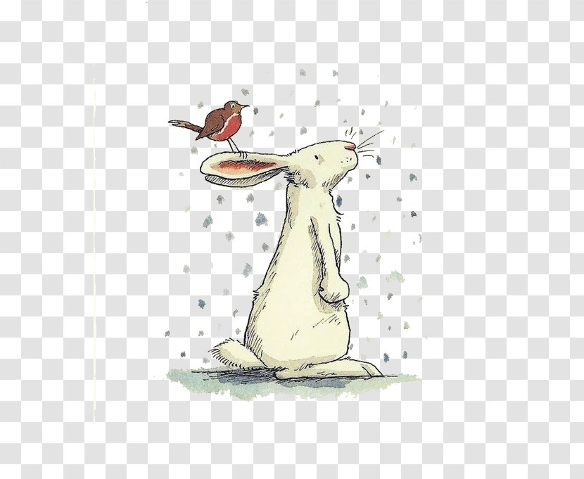 Drawing Illustrator Idea Illustration - Book - Cartoon Snow Rabbit Transparent PNG