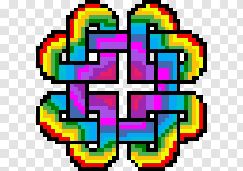 Bead Cross-stitch Rainbow Dash Pattern - Symmetry - Biscornu Transparent PNG