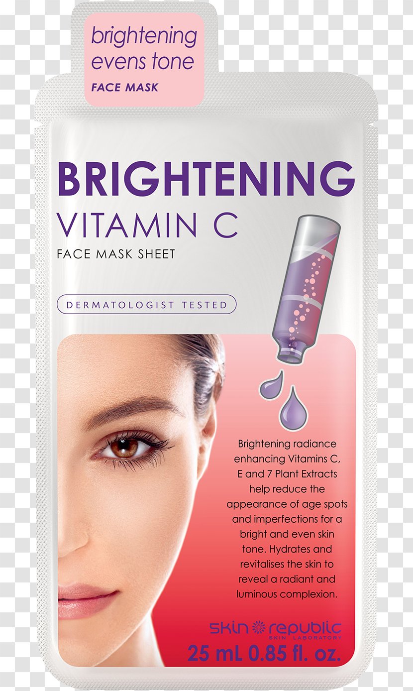 Skin Republic Brightening Vitamin C Face Mask Facial Transparent PNG