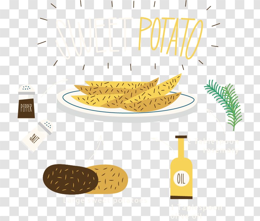 French Fries Potato Cake Recipe - Vector Hand-painted Process Transparent PNG