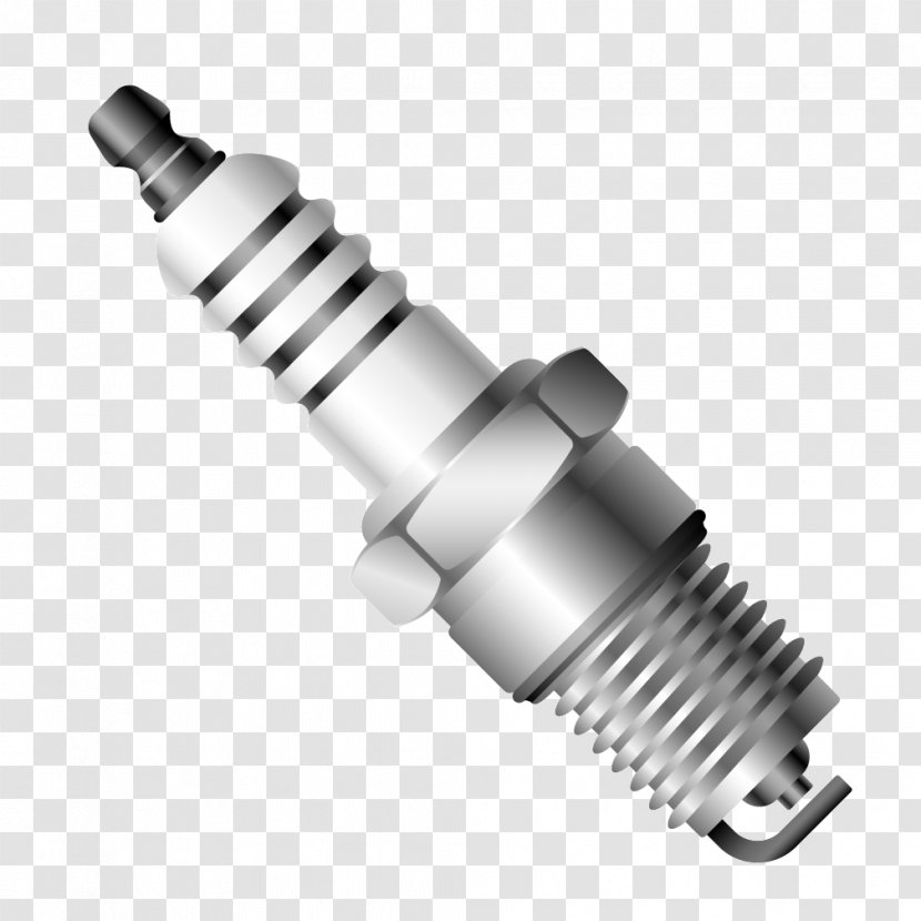 Car Spark Plug Icon - Automotive Engine Part - Metallic Plugs Transparent PNG