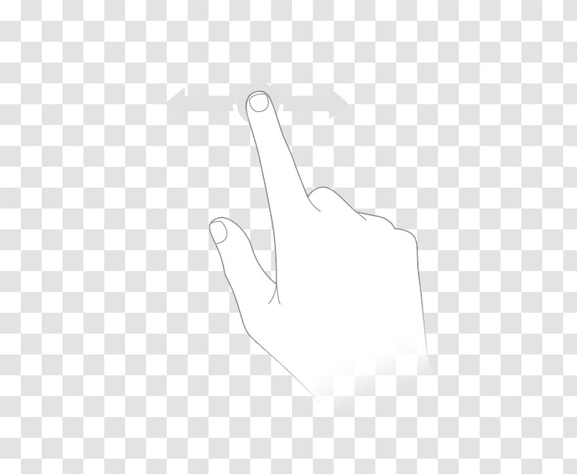 Thumb White Drawing - Neck - Line Transparent PNG