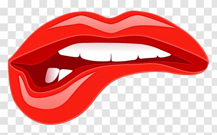 Red Lip Mouth Nose Tooth - Jaw Logo Transparent PNG