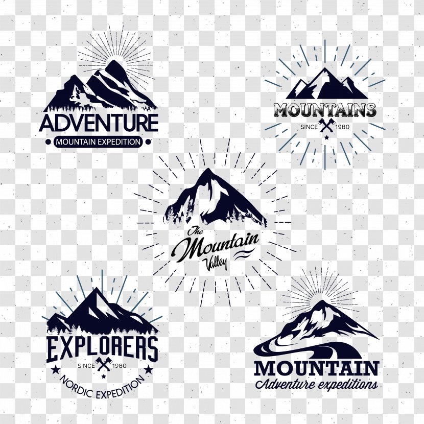 Mountain Logo Icon - Hand Painted Black Transparent PNG