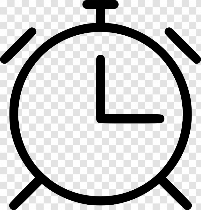 Alarm Clocks Clip Art - Black And White - Clock Transparent PNG