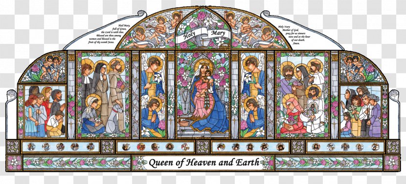 Stained Glass Chapel Material - Place Of Worship - Holy Mary Transparent PNG