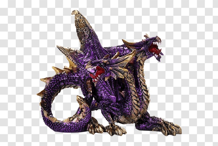 Metallic Dragon Figurine Statue Purple - Fantasy - Medium Violetred Transparent PNG