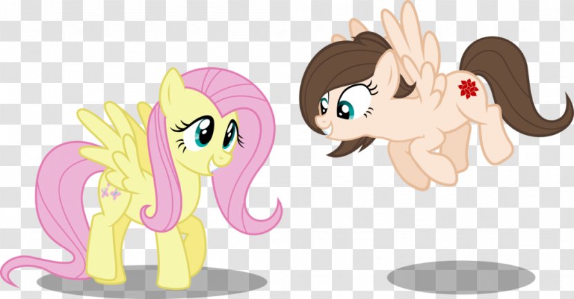 My Little Pony Fluttershy Horse - Cartoon - Petals Fluttered In Front Transparent PNG