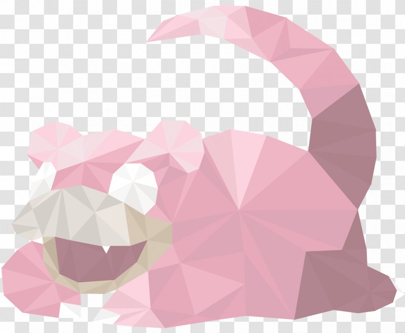 Pink M - Low Poly Transparent PNG