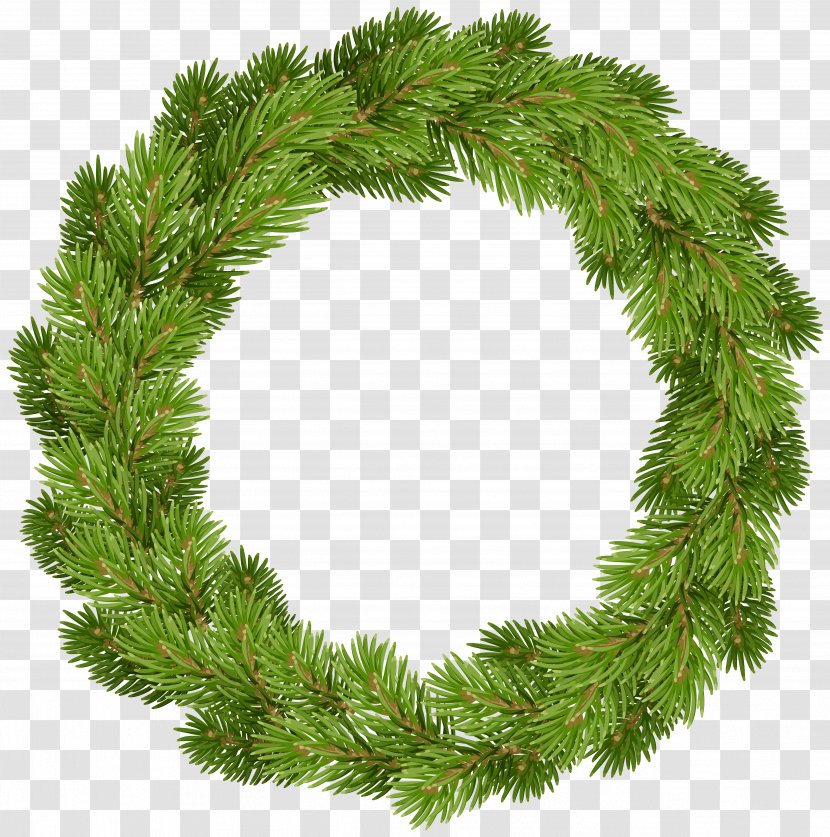 Christmas Clip Art - Wreath - Pine Transparent PNG