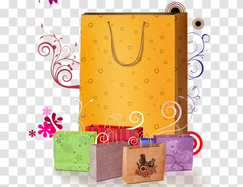 Paper Bag Reusable Shopping - Yellow - Combination Transparent PNG