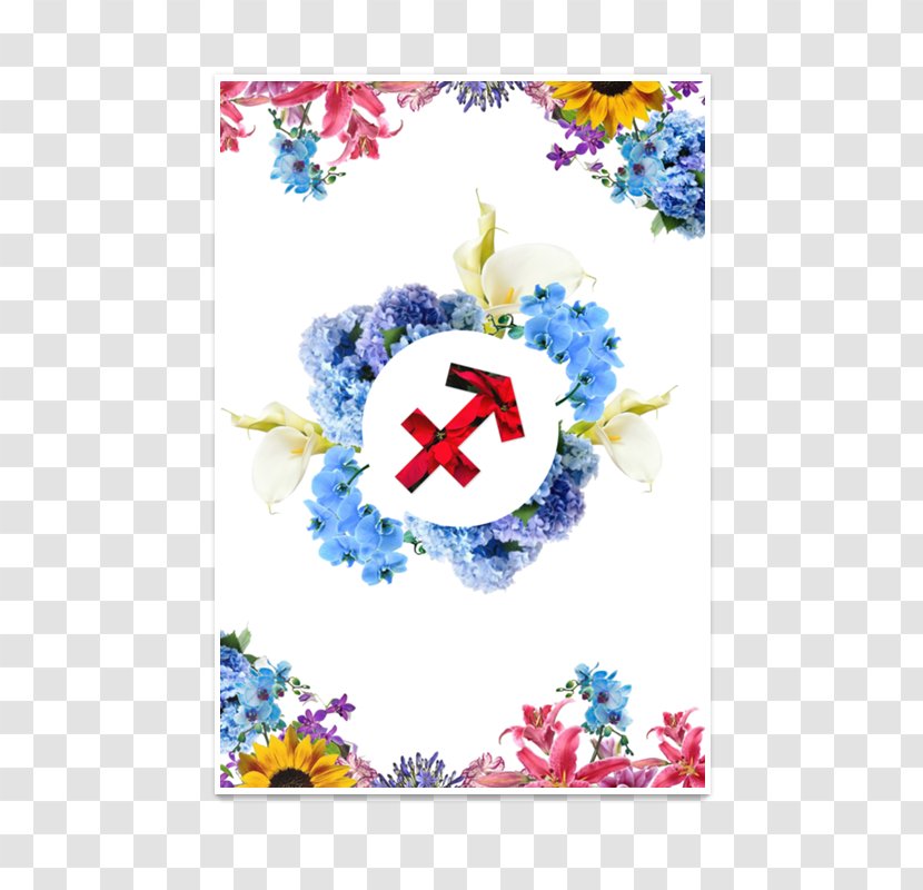 Zodiac Libra Flower Art Sagittarius - Aries Transparent PNG