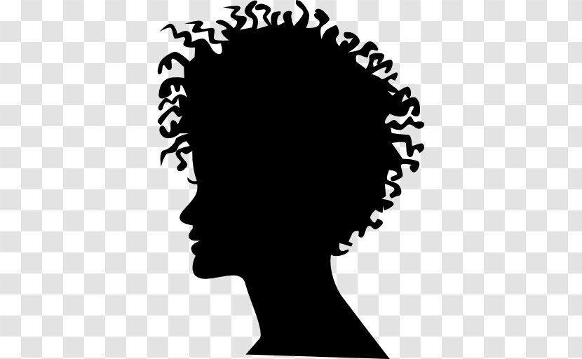 Silhouette Woman - Facial Expression - Long Hair Transparent PNG