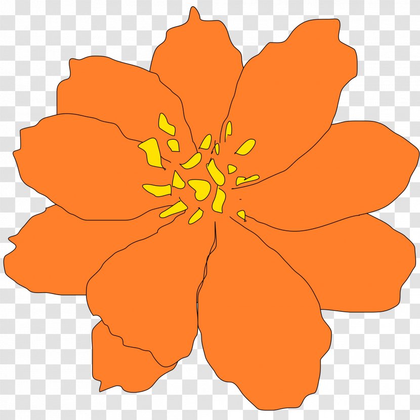 Flower Clip Art - Flowering Plant - Marigold Transparent PNG