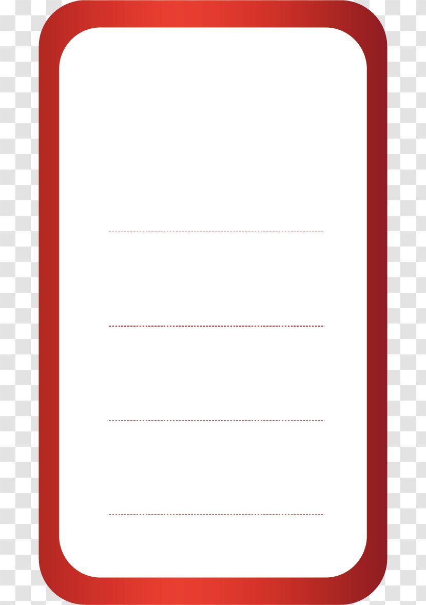 Paper Area Angle Font - Text - Red Frame Border Vector Material Form Transparent PNG