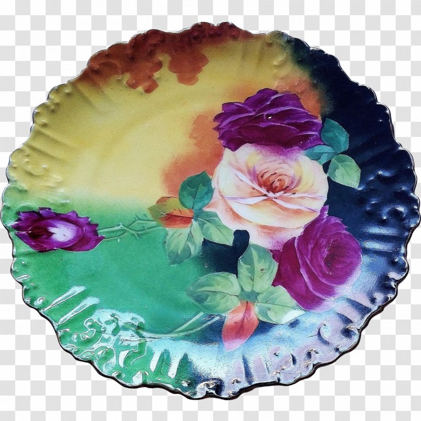 Tableware Platter Plate Porcelain Flower - Rose Order - Hand-painted Floral Material Transparent PNG