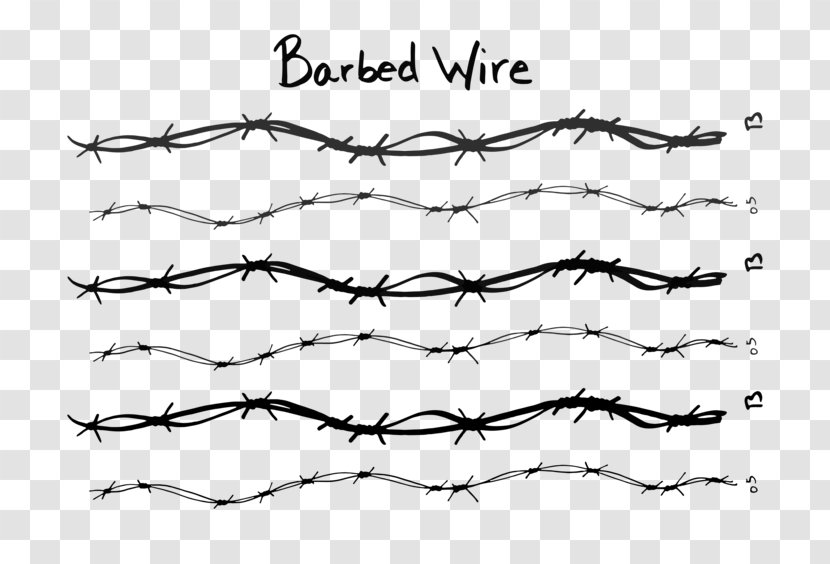Barbed Wire Line Point Angle Font - Home Fencing Transparent PNG