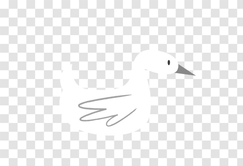 Duck Paper Beak White Feather - Black And - Goose Transparent PNG