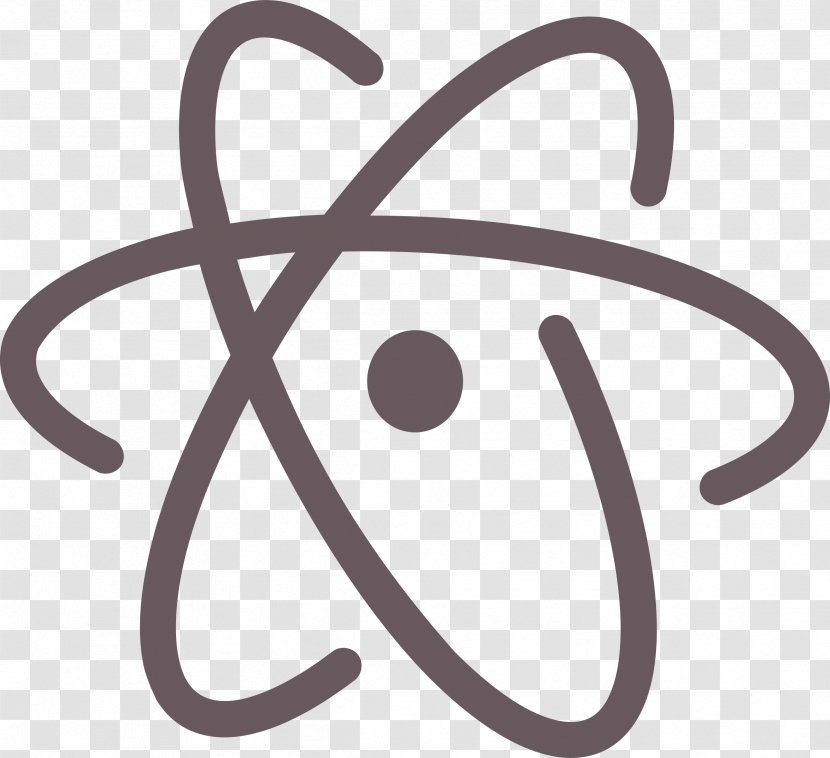Atom Logo Text Editor Github Inc Shannon Woodward Transparent Png