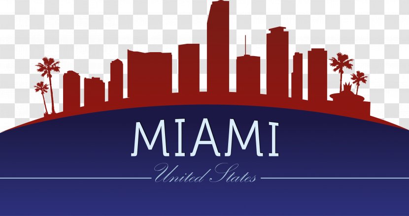 Miami Skyline Silhouette Clip Art - City Transparent PNG