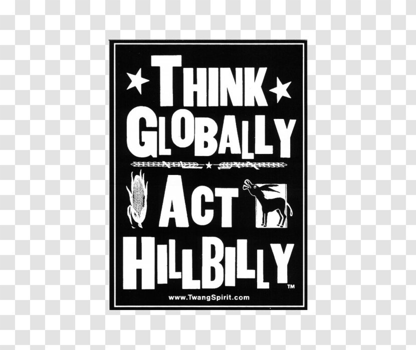 Bumper Sticker Decal Letterpress Printing Brand - Etsy - Hillbilly Transparent PNG