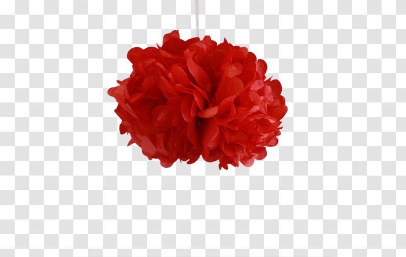Red Pom-pom Tissue Paper Crêpe - Carnation - Silk Transparent PNG