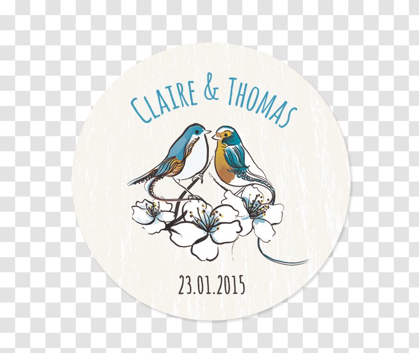 Bird Wedding Invitation Thionville Sticker Beak - Lovely Parting Line Transparent PNG