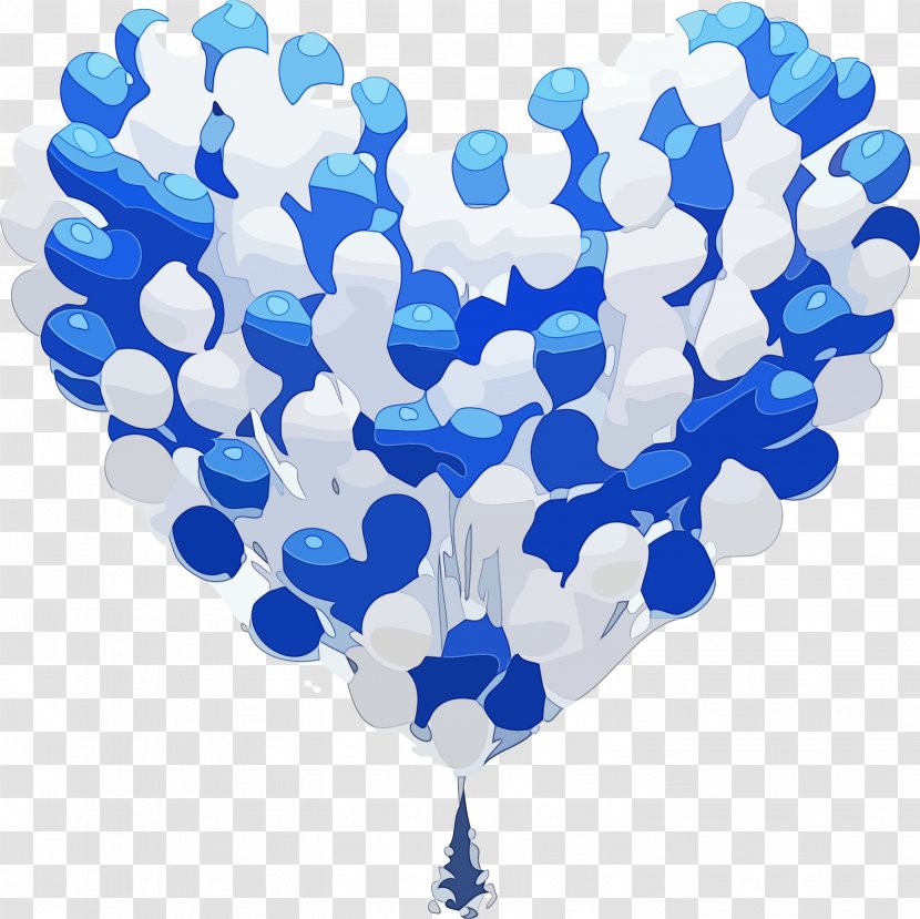 Blue Balloon Party Supply Heart Transparent PNG