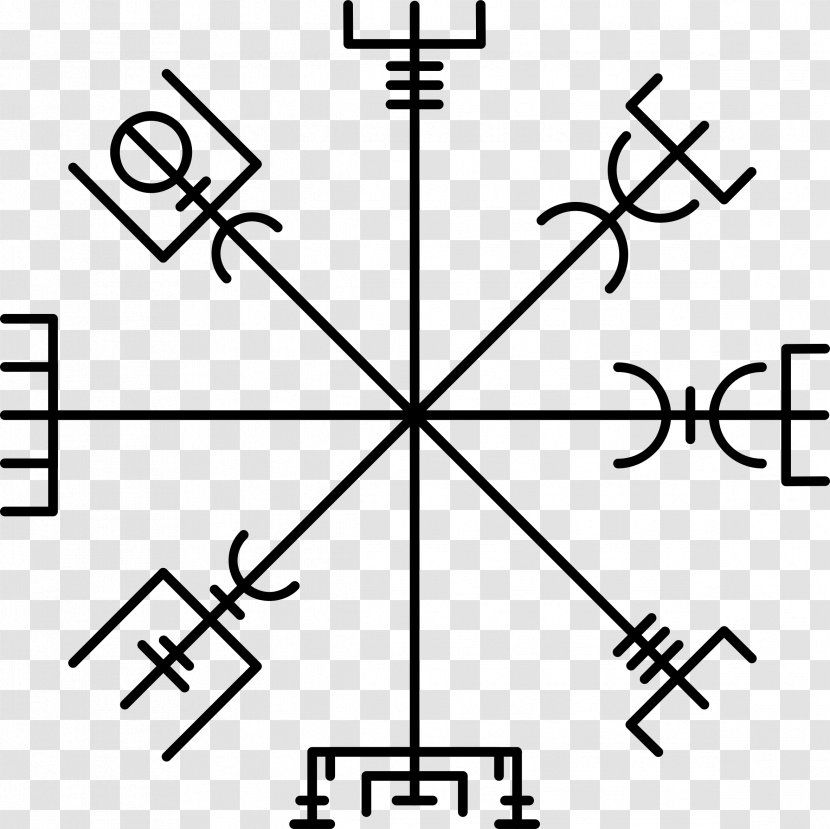 Vegvísir Icelandic Magical Staves Runes Helm Of Awe Galdrabók - Tree - Symbol Transparent PNG
