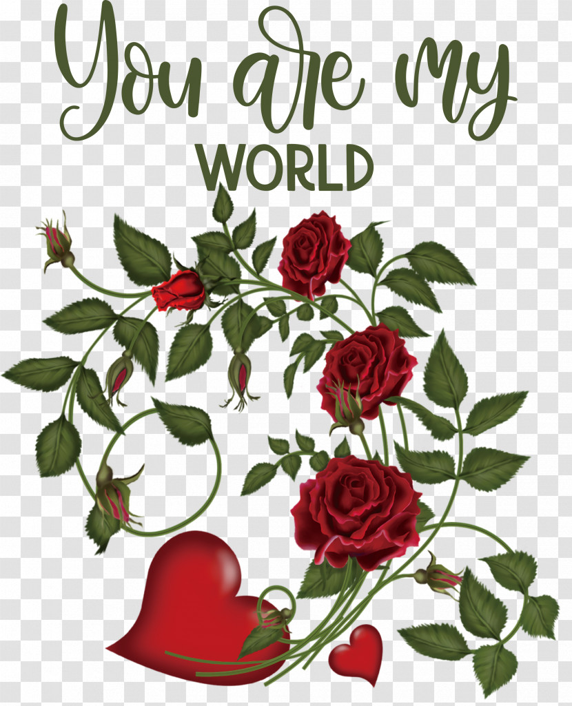 You Are My World Valentine Valentines Transparent PNG