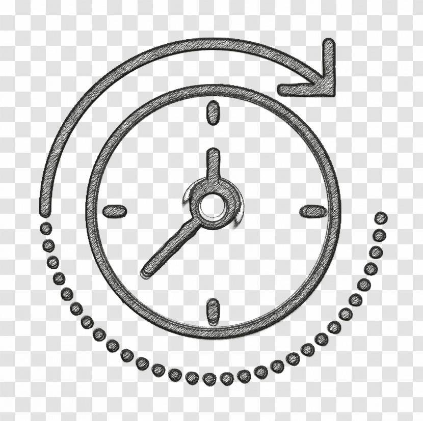 Business Icon Clock Icon Time Passing Icon Transparent PNG