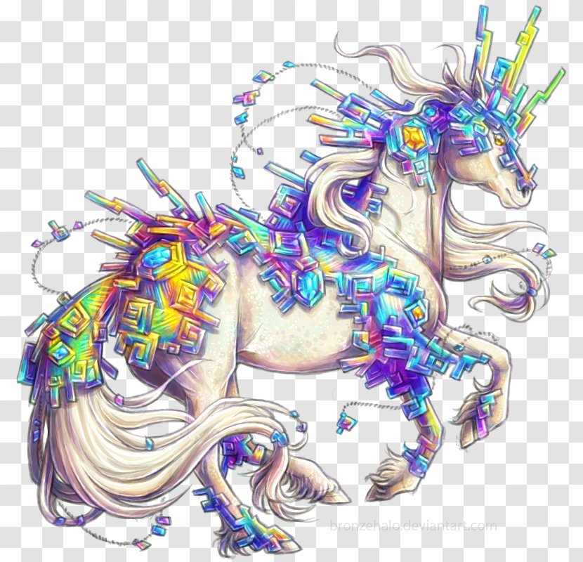 Bismuth Unicorn Drawing Art - Fictional Character Transparent PNG