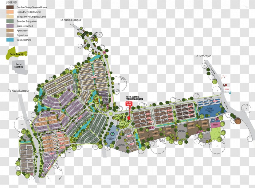 Setia Ecohill Sdn Bhd House S P Engineering - Map - Master Plan Transparent PNG