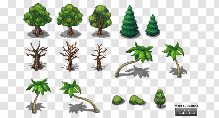 Tile-based Video Game RPG Maker VX Tree - Pixel Art Transparent PNG