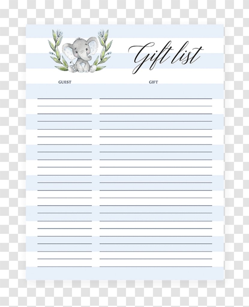 Wedding Invitation Paper Baby Shower Gift Registry Letter - Birthday - Diaper Raffle Transparent PNG