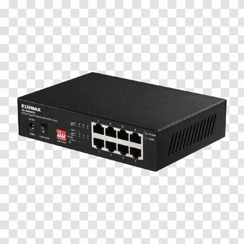 Network Switch Router Computer Gigabit Ethernet Power Over - Electronics Accessory Transparent PNG