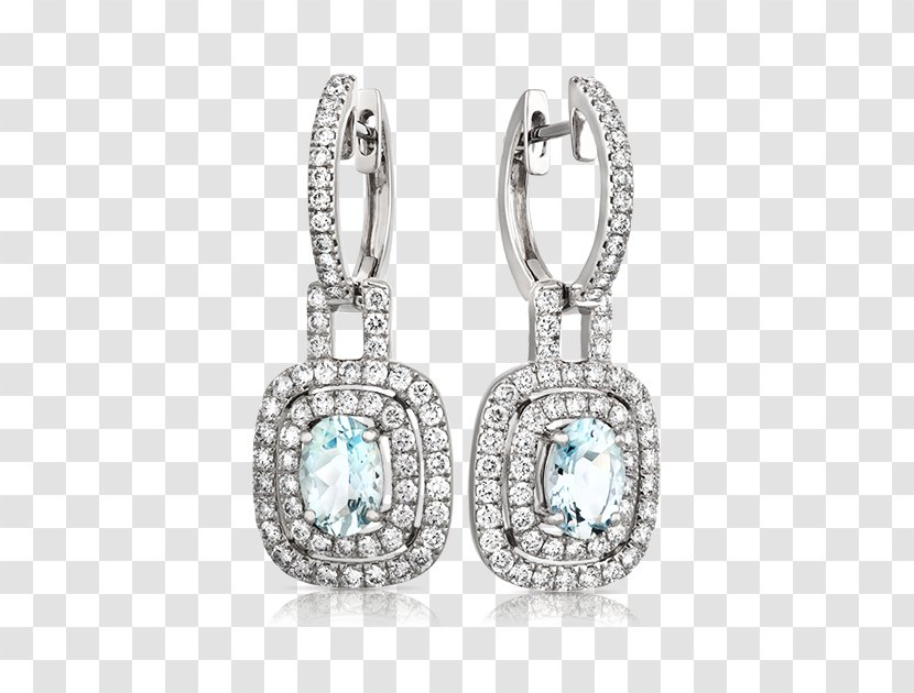 Earring Body Jewellery Silver Bling-bling - Human - Aquamarine Drop Earrings Transparent PNG