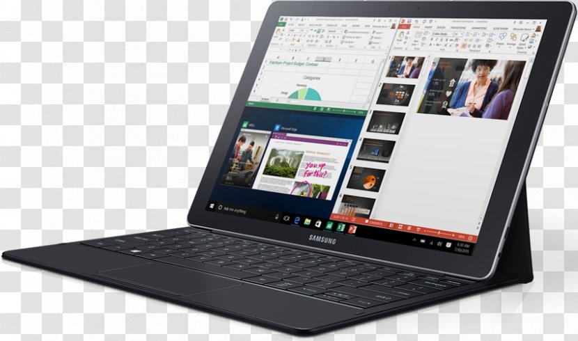 Samsung Galaxy TabPro S 2-in-1 PC Computer Intel Core - Electronic Device - Education Mode Transparent PNG